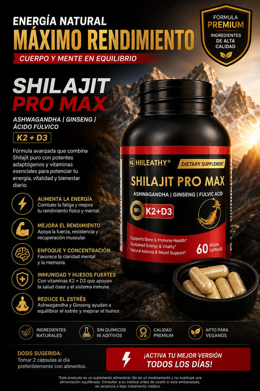 Shilajit Pro Max · Energía y minerales
