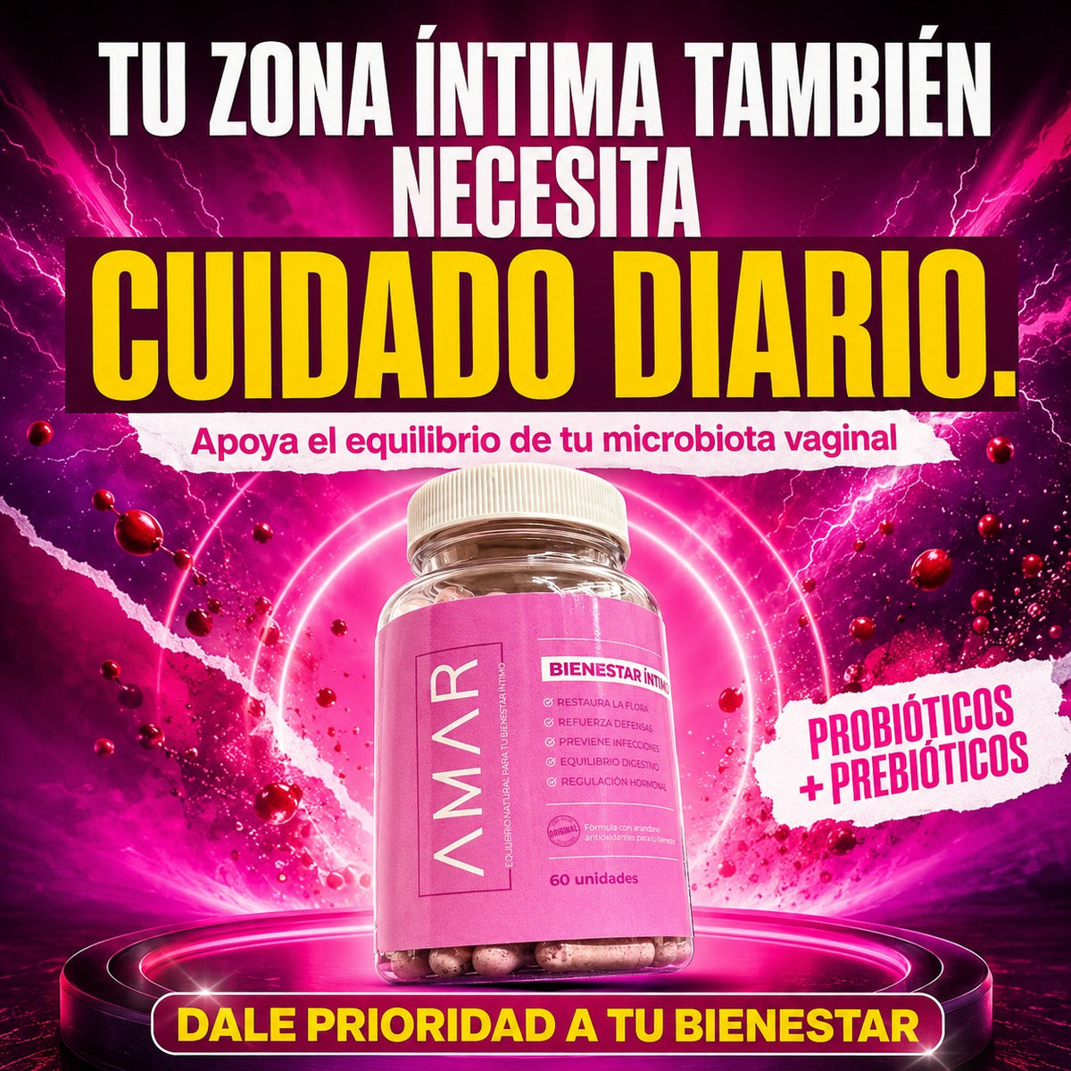 Uro Premium Probiotics · Cuidado íntimo femenino